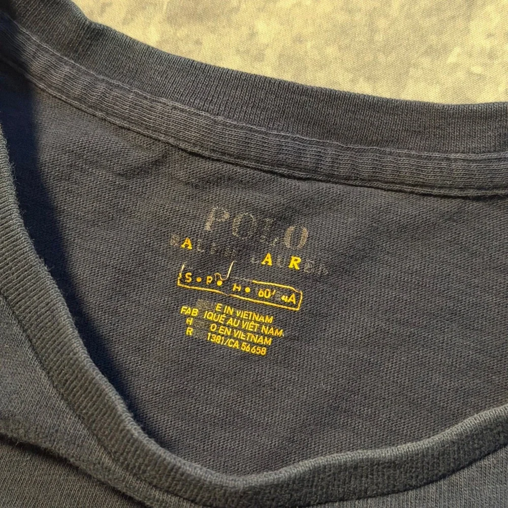 Polo Ralph Lauren Womens Navy Blue Graphic Baby T-Shirt Logo Crew Neck S Small - Picture 4 of 6